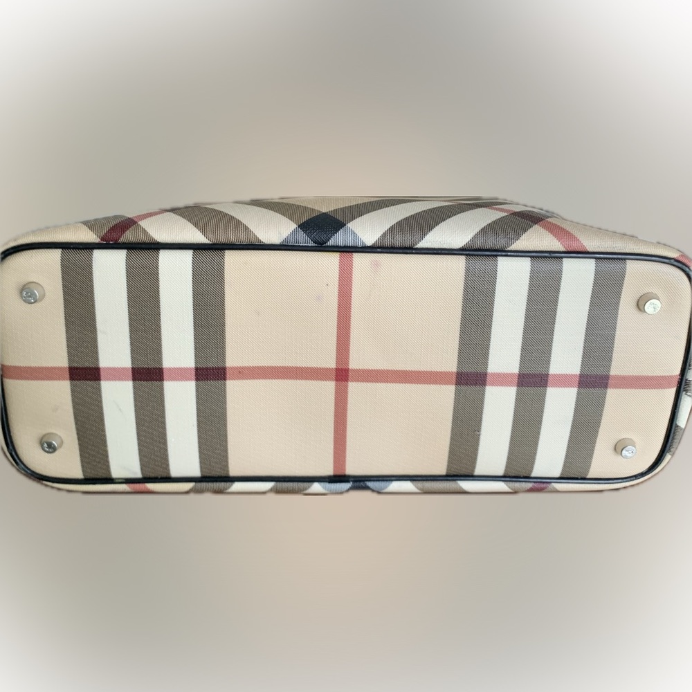 Burberry Nova Check Coated Canvas and Patent Leather Tote - Picture 12 of 13
